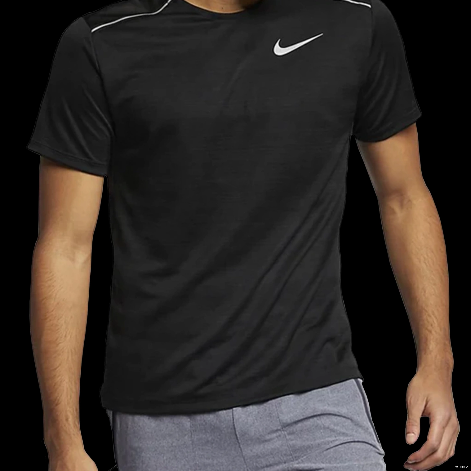 Dri-Fit 1.0 T Nike Black Shirt Miler 0708